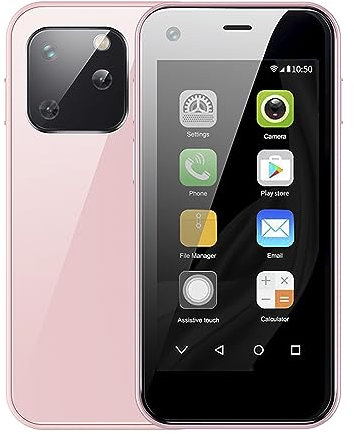 DAM Smartphone Mini XS13 3G, Android 6.0, 1GB RAM + 8GB. Pantalla 2,4''. 4,1x1,1x8,4 Cm. Color: Rosa
