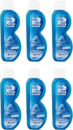 Badusan Schaumbad Frische Brise – 6er Pack (6×750 ml) | Belebender Frischeduft | Pflegendes Schaumbad für entspannende Wellness-Momente | Hautfreundliche Formel