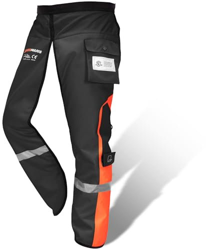YARDMARIS Chainsaw Chaps, Heavy Duty Chainsaw Protective Apron with Adjustable Belt and Pocket, Forestry Chainsaw Safety Gear One Size Fits All