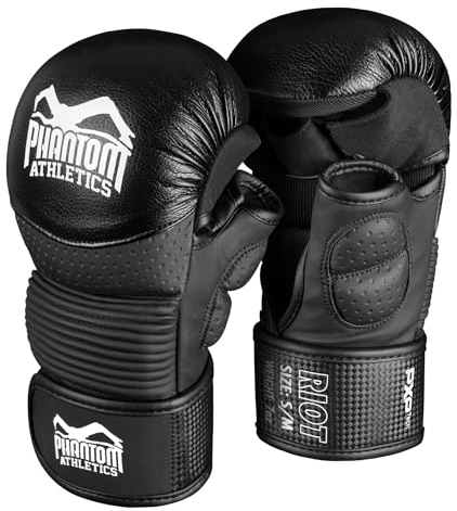 Phantom MMA Handschuhe RIOT PRO - Optimaler Schutz für Sparring - Sicherheit für Daumen und Handgelenk - Offener Griff - Kampfsport, Grappling - Fight und Training - Herren - L/XL
