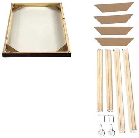 DoRysk Cornice per pittura fai da te in legno naturale cornici per poster 60 x 120 80 x 160 cm cornice su tela personalizzata soggiorno cornice decorativa per la casa (colore: altezza 55 cm,