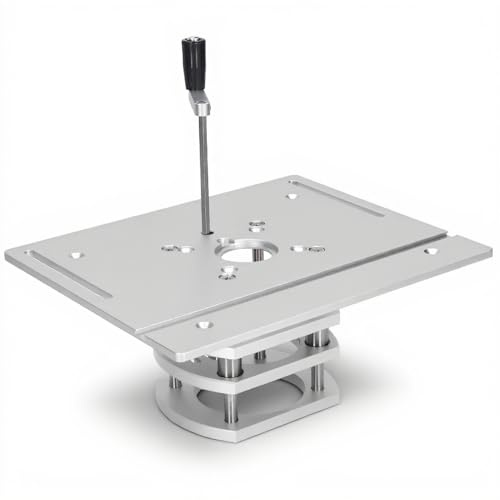 Tavolo Elevatore per Fresatrice in Lega di Alluminio, Kit di Sollevamento Manuale per Fresatrice con Manovella Facile Regolazione, Ideale per Piccole Macchine (Argento)