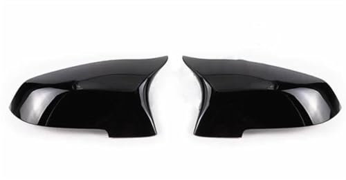LAHMNR Auto Spiegelkappen 2 Stück Auto-Rückseitenspiegel-Abdeckkappen Für 5 6 7 Serie Für F10 F11 F18 F07 F12 F13 F06 F01 F02 Für LCI-Autoteile Rückspiegel Abdeckung(Black)
