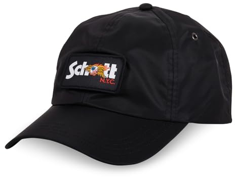 Von Dutch Herr- och damkeps x Schott, justerbar truckerkeps med snapback, svart, One size
