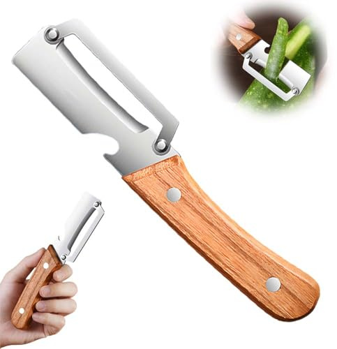 Multi Functional Vegetable Peeler for Kitchen, Ultra Sharp Stainless Steel Veggie, Fruit, Carrot, Orange & Potato Peeler with Ergonomic Handle, Julienne Peeler & Bottle Opener, Fruit Peeler (1pc)