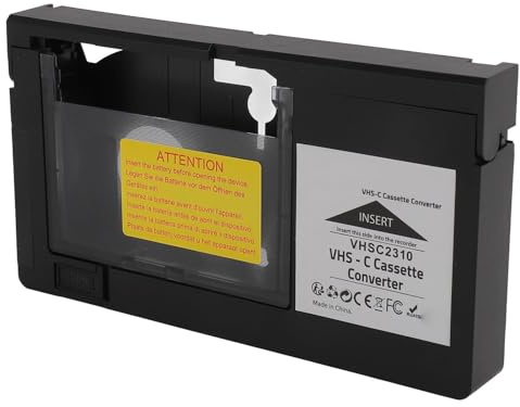 Alomejor Camcorder Kassettenadapter Wiedergabe Videokassettenadapter für S-VHS-C-Bänder Nostalgisch One Key Control Seniorenfreundlich ABSSize