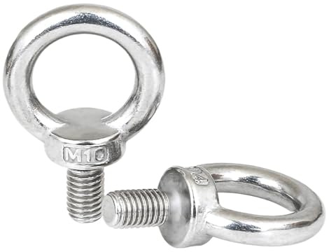 Tornillo Con Argolla Tornillos de ojo elevación marinos acero inoxidable 304 anticorrosión M3 M4 M5 M6 con orificio anillo for perno cuerda cable(M3(10PCS))