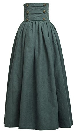 BLESSUME Gothic Lolita Steampunk High Waist Walking Skirt