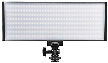 Walimex pro Niova 300 Bi Color On-Camera Leuchte 30 W, LED Videoleuchte Farbtemperatur 3200-5600 K, Videoleuchte mit Montage per Blitzschuh oder 1/4'' Gewinde