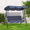 BARGAINSGALORE 3 SEATER GARDEN SWING CHAIR SEAT HAMMOCK SWINGING METAL CANOPY BENCH GREY NEW
