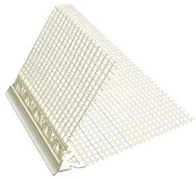 20x Handelskönig Gewebewinkel mit Abzugskante 6 mm 100 x 150 mm je 250 cm = 50 m spitz Eckwinkel Kantenprofil Gewebe Kantenschutz Fassade