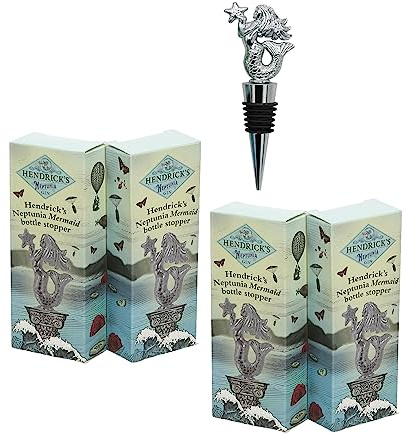 Strength & Honour | 4 x Hendrick’s Neptunia Mermaid Bottle Stopper New Limited Edition Boxed Gift Gin