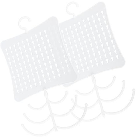 FELTECHELECTR 2 Stk Wand-schmuck-rack Ring Aufbewahrungsbox Ring Schmuck Organisator Für Baumelnde Ohrringe Schmuckständer Wandmontierter Schmuckhalter Ringschmuck Plastik Hängend Anhänger Weiß