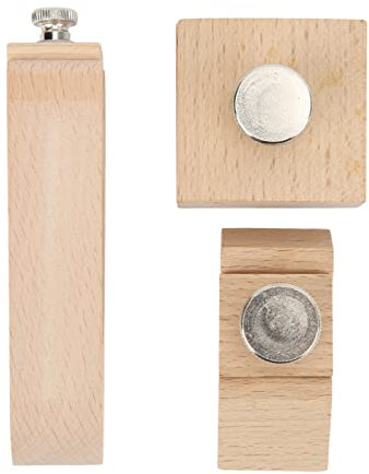 Craft Schleifblock, Edelstahl-Halteklammer – 3 Stück Holz-Schleifpapierblock Zum Innenpolieren, für die Meisten Szenarien