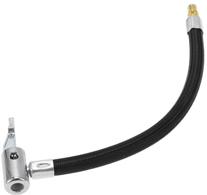 A ABSOPRO Tire Inflator Extension Tube 10.24inch M8x0.8 15.5mm OD Black 1pc | Durable, Air pump extend hose adapter, Tire valve, Nylon