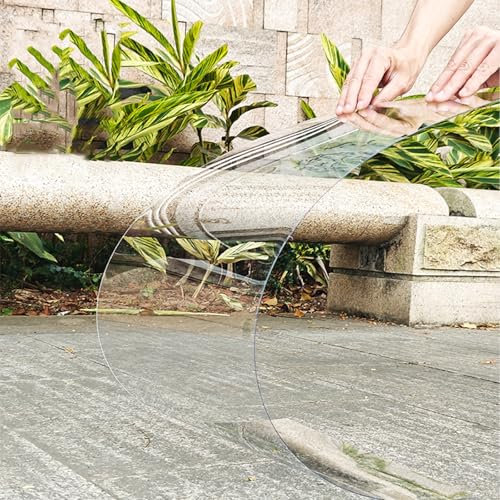 Transparente Polycarbonat-Dachplatte, 1,5 mm dick, transparente Acrylplatte für Carports, leicht zu schneiden und zu biegen, regenfeste Abdeckung, glasfaserverstärkt, 0,8 m x 1 m