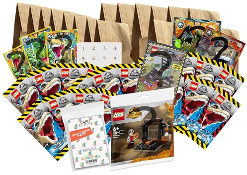 Bundle mit LEGO Jurassic World Serie 2 - Der Adventskalender 2022-24 tolle Überraschungen DELUXE + Exklusive Collect-it Hüllen