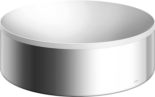hansgrohe AXOR Suite Aufsatzwaschtisch, rund, D 300mm, mit METAllrahmen, ohne Überlauf, SolidSurface, 42000000, Farbe: Chrom