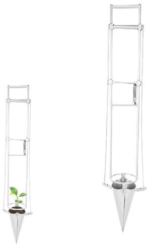 Lökplanterare – 82 x 12 x 9 cm rostfritt stål enkel fjäder trädgårdsverktyg │ Sod Plugger Transplanter planteringsverktyg │ Transplantationsutrustning för trädgårdsarbete │ Långt handtag blomlök