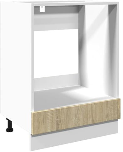 HEFZGDB Herdumbauschrank Sonoma-Eiche 60x46x81,5 cm Holzwerkstoff Badschrank Küchenzeile Küchenmöbel Einzelteile Mehrzweckschrank für Wohnbereich Badezimmer Küche Speisesaal