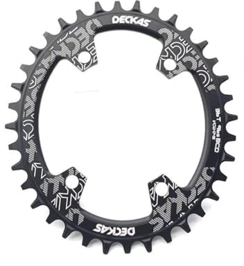ZHAOQIN Kettenblatt 96bcd Mountainbike Kettenblatt BCD 96 Rund Oval 32/34/36/38T Krone Platte Teile Fahrrad Kettenblatt(36T,96BCD Oval Black)