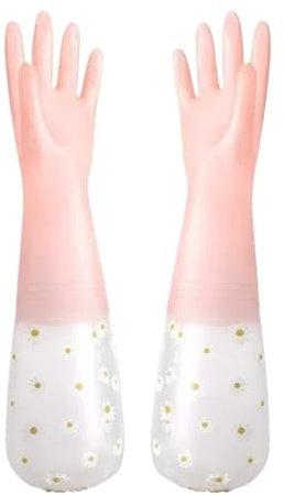 Guantes De Limpieza 3 guantes de limpieza for lavavajillas, guantes largos de cocina reutilizables impermeables, guantes domésticos for lavandería, limpieza, trabajo, jardinería Para Uso DoméStico(Pin