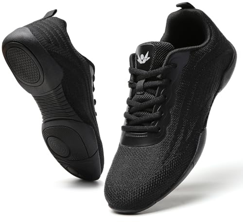 CERYTHRINA Damen Cheerleader Schuhe Flach – Leichte Atmungsaktive Tanzsneaker für Aerobic Gymnastik Training und Tanz rutschfeste Sohle Bequeme Passform Flexibel Langlebig
