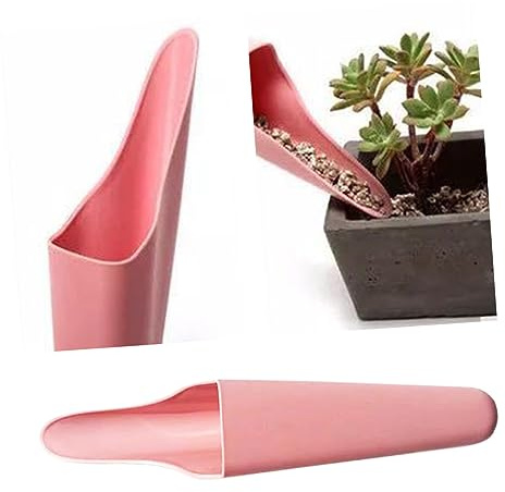 iplusmile Pala Pequeña de Plástico Rosa para Jardín, Cultivo y Deshierbe | Plántulas y Suculentas, Airea Sustrato, Quita Hierbas, Uso en Macetas, Bandejas y Semilleros Compactos