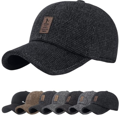 YKDLLF Unisex Berretto da Baseball Cappelli Invernali Cappelli per Circonferenza Berretto da Baseball Invernale in Lana Foderato in Pile Caldo Cappello da Cappello