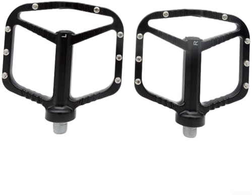 Bike Pedals Mountain, Aluminum Alloy Frame, Chromium Steel Spindle Featuring Dual Ball Bearings, For Road Bikes Mountain Bikes(Black)