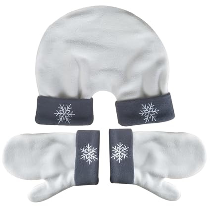 Par de guantes de dedo completo, guantes navideños románticos con copo de nieve - 3 guantes de invierno para amantes de la pareja, guantes gruesos para hombres y mujeres