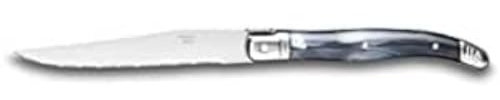 Rousselon 393002 Laguiole Horn Handle ABS Steak Knife, Stainless Steel, Grey, 11.5 x 30 x 30 cm