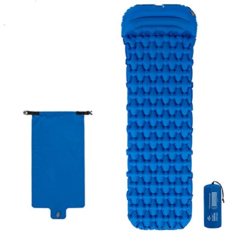 KUANDARMX Sicherheit Isomatte Camping, Aufblasbare Luftmatratze, Komfortable Luftbett, Leichtes Matratze, Aufblasbares Schlafkissen, Reisen und Rucksackreisen Sanft