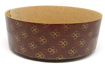 Dream' s Party 20x Stampo per PANETTONE 500 gr Basso in Carta Forno Monouso - Ideale per Panettoni, Panettone Gastronomico, Dolci Natalizi, Pan brioche, Pan Dolce ECC. - 20 Pezzi da 0,50kg
