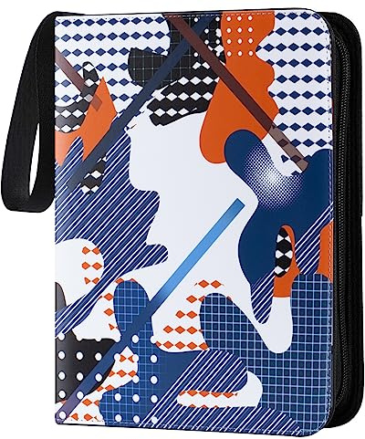Karten Sammelalbum, 900 Karten Sammelkarten Album 9 Taschen 50 Seiten, Tragbar Wasserdicht PU Karten Halter, Groß Sammelkartenalben für Card Collection das Geschenk für Kinder