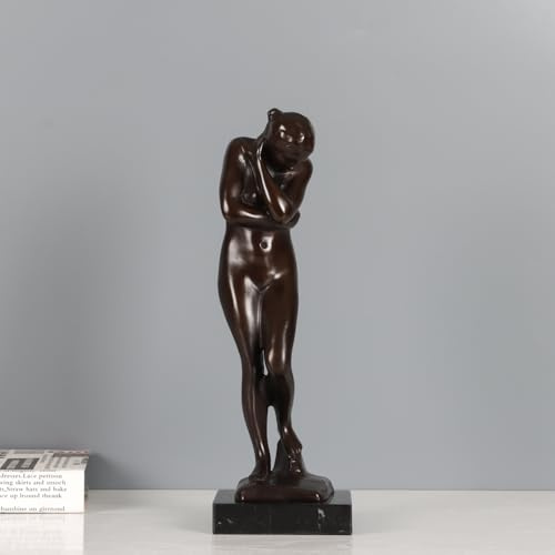 NILEEBUKER Rodin's Skulptur Bronze Eve Statue, berühmte Kunstreproduktion, Heimdekoration, 28,4 cm