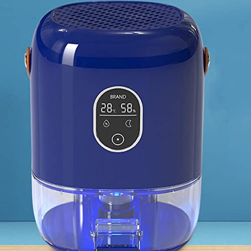 Deshumidificador de 1000 ml, deshumidificadores pequeños portátiles, deshumidificador seguro con apagado automático para el hogar, dormitorio, baño, armario, azul little surprise