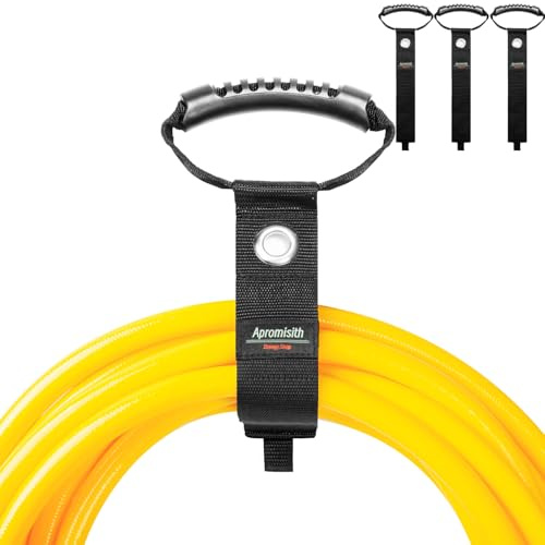 Heavy Duty Storage Hook and Loop Straps with Handle 3 Pack 27(Large) Portable Extension Cord Holder, Hanger and Organizer with Handle for Pool Hoses, Garden Hoses