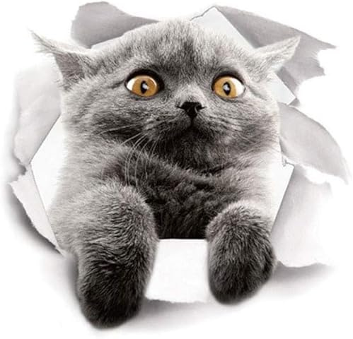 Nette Katze gedruckt WC Deckel Aufkleber DIY Wall Art Decal Home Decor langlebig und nützlich WC Zubehör