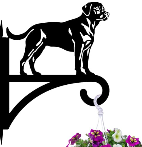 peacoblue Ganchos de Hierro para Plantas Colgantes para Exteriores e Interiores, Campanas de Viento, 12x16 Soportes de Metal Resistentes a la Intemperie para Pórtico(Labrador)
