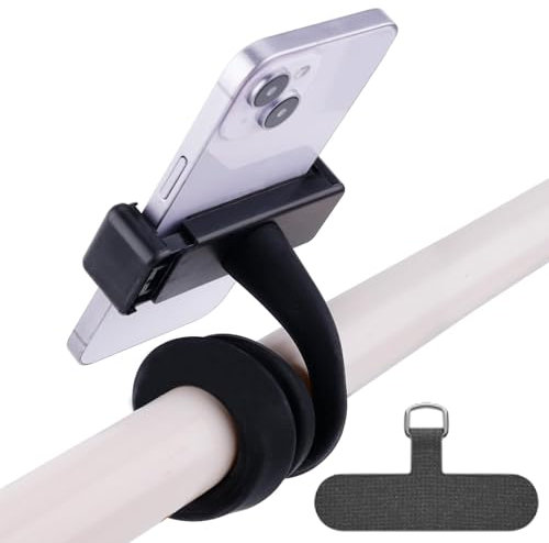 Xiciki Support de téléphone portable pour fauteuil roulant - Support de téléphone pour tapis roulant - Support de téléphone pour bureau, voyage et utilisation à la maison - Design stable et portable