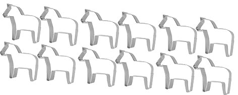 OKUMEYR 12pcs Horse Shape Biscuit Moulds Cookie Cutters Set Stainless Steel Baking Moulds Home Baking Tools Fruit Vegetable Cutters