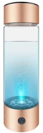 Wasserstoff-Wassergenerator, PEM+SPE-Technologie, 1200–1400 PPB, 3 Minuten Arbeitszeit, 330 Ml Fassungsvermögen, Wiederaufladbar über USB für Reisen Im Home-Office (Gold)