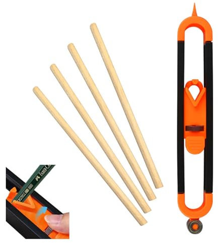 5pcs Scribe Tool Set,Scribing Tools for Tile Scribe,Multi Functional Pencil Scribing Tool with Lock for Woodworking,Woodworking Edge Corner Measuring Duplicator,Profile Marking Tool for Tile Laying
