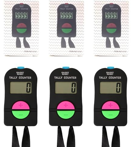 GCNWW 3 Pcs Digital Handheld Clicker Counter, Practical Electronic Clicker