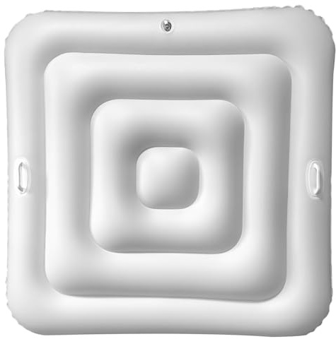 Dorccsi Housse de Spa Gonflable carrée en PVC de 55 Pouces avec poignée et Valve Rapide et Facile, résistante aux Feuilles à la Pluie, isolée pour la Protection. Housse Spa isolée carrée