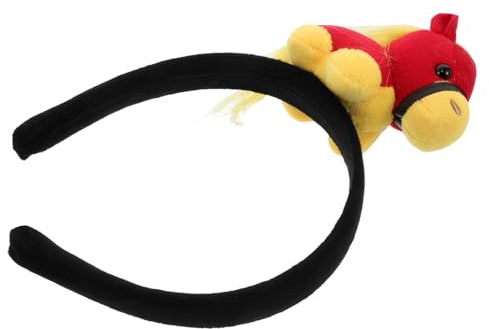 Niedlicher Pferdehaarreif aus Plüsch und Kunststoff für Damen, Karneval | Tierisches Party Accessoire, Cartoones Design, Leicht Tragbar, für 2026 Neujahr und Cosplay