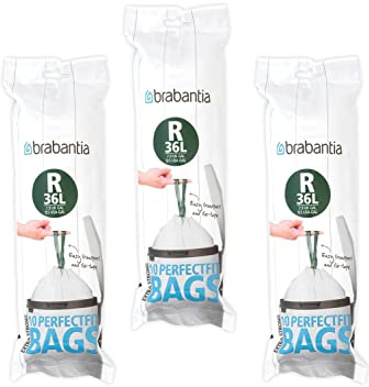 Sac poubelle Brabantia 36 litres, 1 count, Résistant, Plastique, Sans parfum, Déchet alimentaire