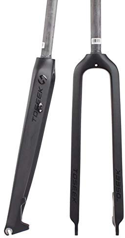 TOSEEK 3K T800 Vollkarbonfaser-starre Scheibenbremse, MTB-Gabel, 28,6 mm gewindeloses gerades Rohr, superleichte Mountainbike-Vordergabel