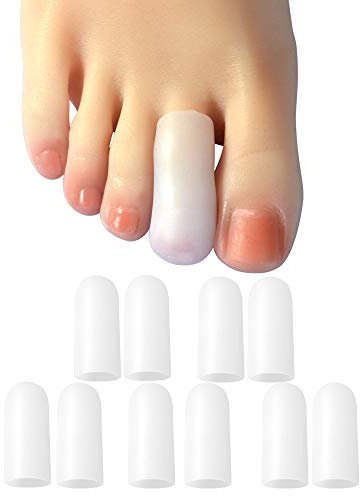Hoogoo 10 Pack Gel Toe Caps and Protectors, Toe Covers, Protect Toe from Rubbing